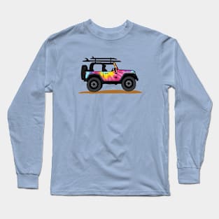 Tie Dye 4x4 with Surfboards Long Sleeve T-Shirt